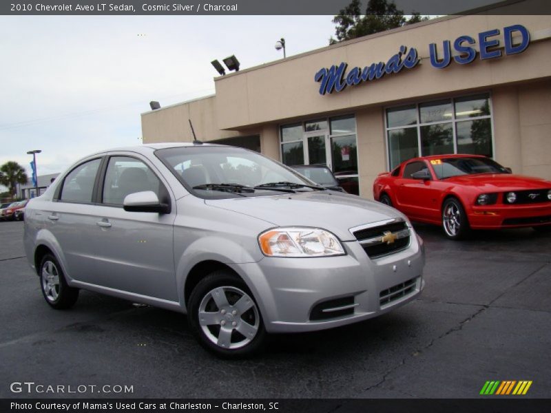 Cosmic Silver / Charcoal 2010 Chevrolet Aveo LT Sedan