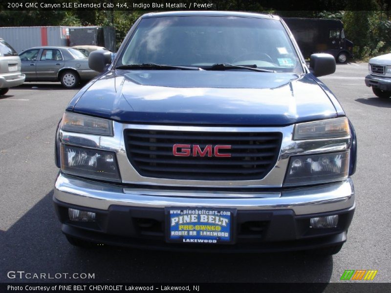Indigo Blue Metallic / Pewter 2004 GMC Canyon SLE Extended Cab 4x4