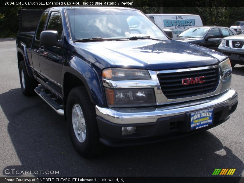 Indigo Blue Metallic / Pewter 2004 GMC Canyon SLE Extended Cab 4x4