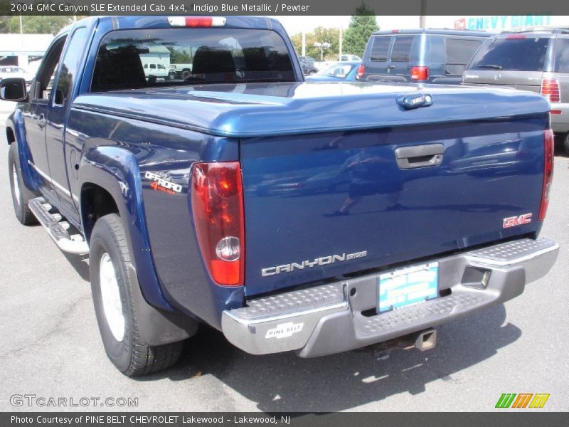 Indigo Blue Metallic / Pewter 2004 GMC Canyon SLE Extended Cab 4x4
