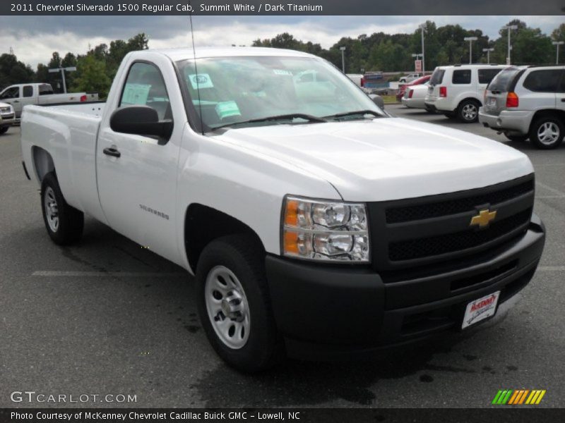 Summit White / Dark Titanium 2011 Chevrolet Silverado 1500 Regular Cab