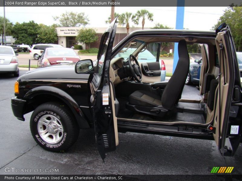 Black / Black/Medium Pebble 2004 Ford Ranger Edge SuperCab