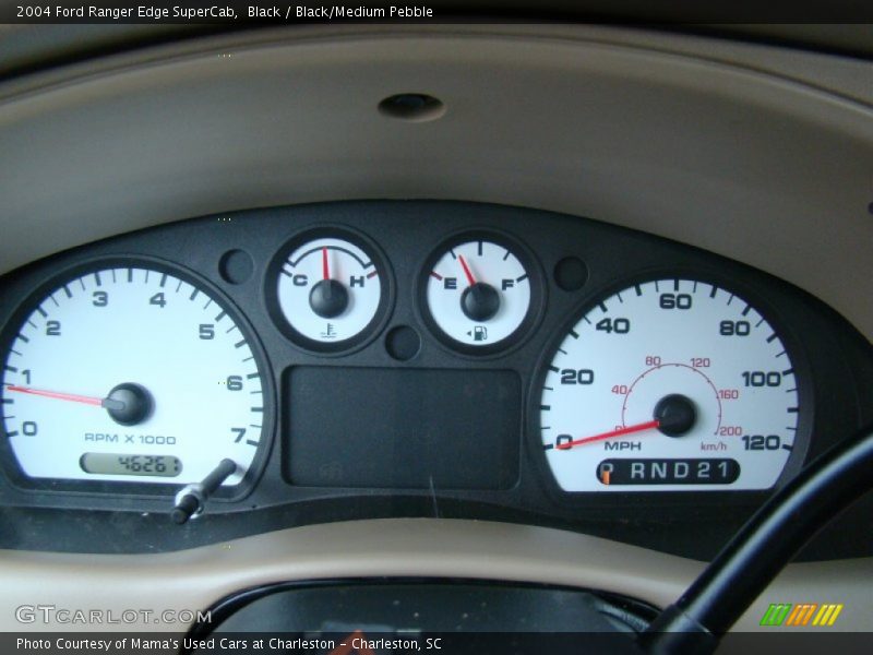 Black / Black/Medium Pebble 2004 Ford Ranger Edge SuperCab