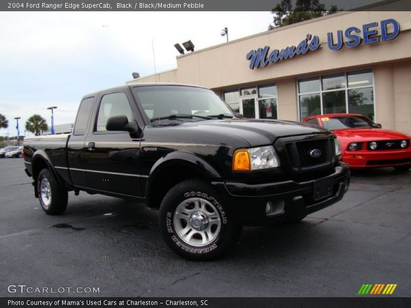 Black / Black/Medium Pebble 2004 Ford Ranger Edge SuperCab