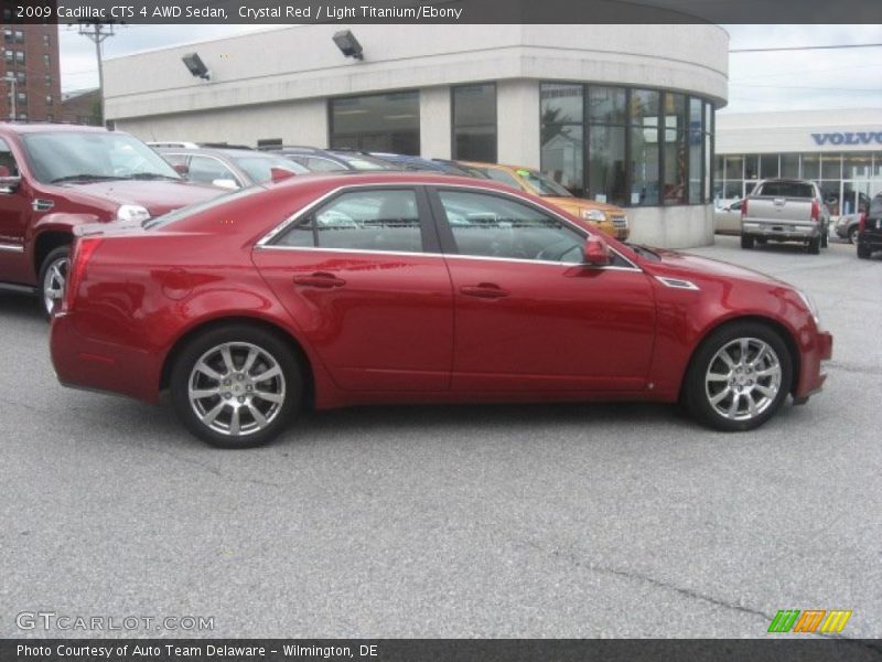 Crystal Red / Light Titanium/Ebony 2009 Cadillac CTS 4 AWD Sedan