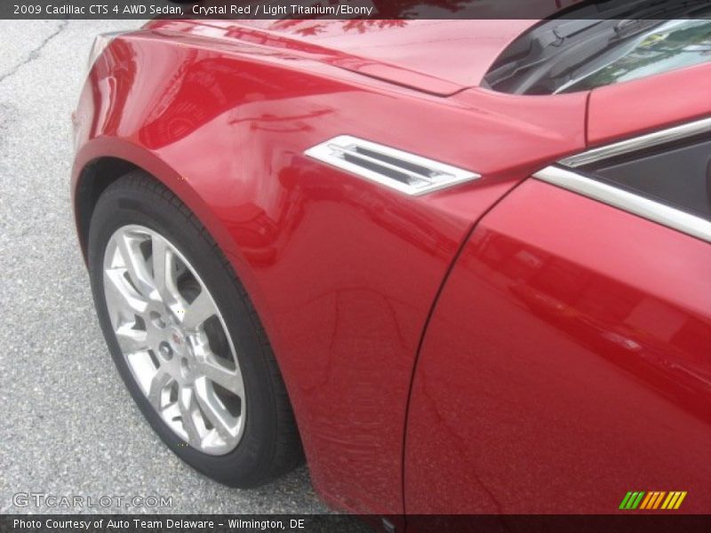 Crystal Red / Light Titanium/Ebony 2009 Cadillac CTS 4 AWD Sedan