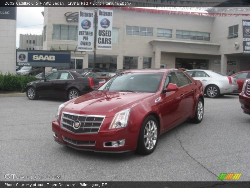 Crystal Red / Light Titanium/Ebony 2009 Cadillac CTS 4 AWD Sedan