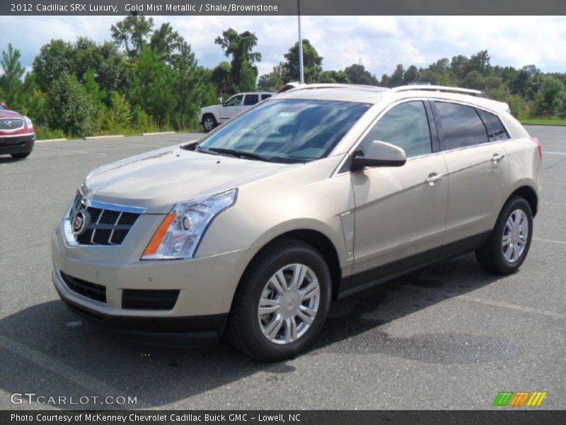 Gold Mist Metallic / Shale/Brownstone 2012 Cadillac SRX Luxury