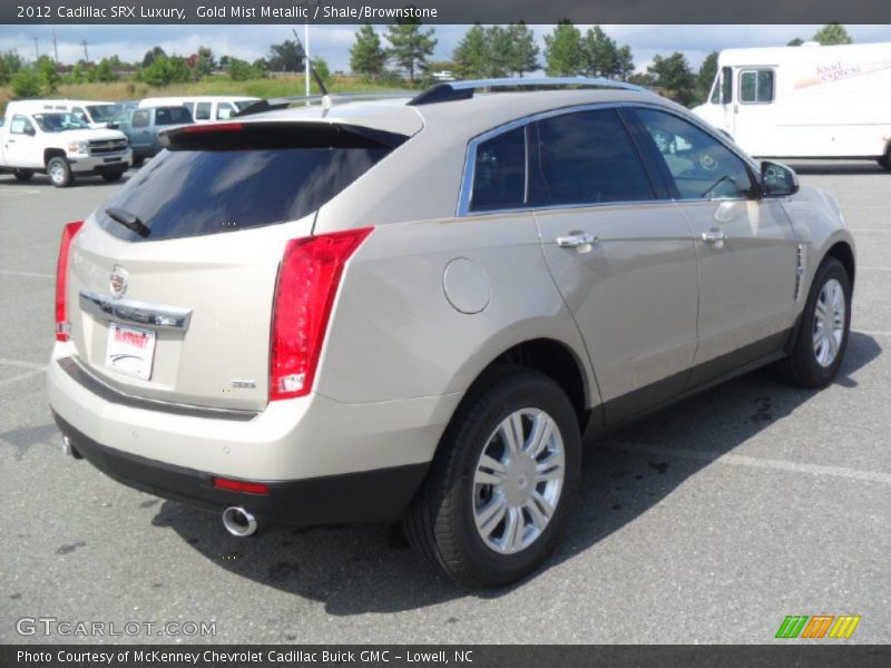 Gold Mist Metallic / Shale/Brownstone 2012 Cadillac SRX Luxury