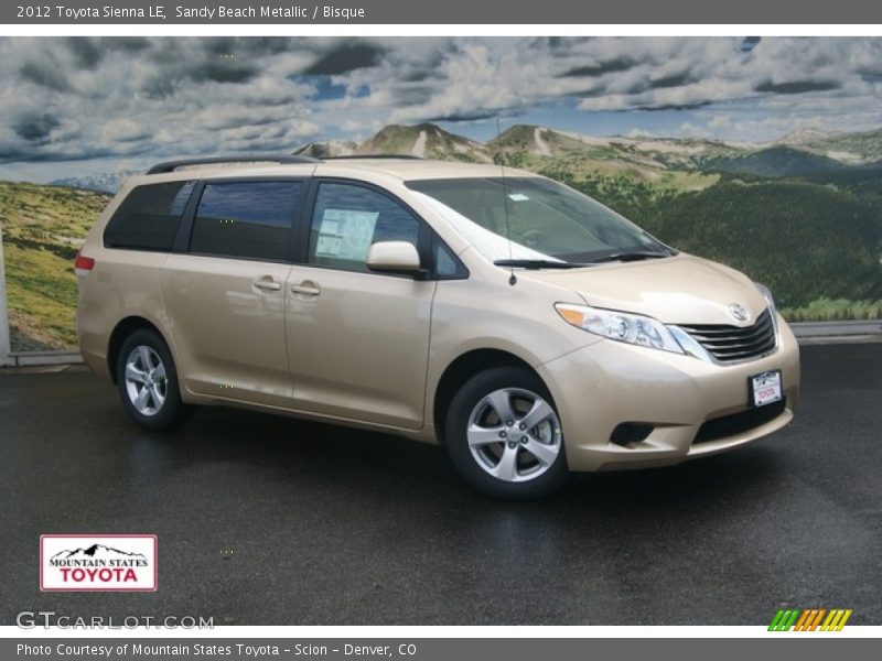 Sandy Beach Metallic / Bisque 2012 Toyota Sienna LE