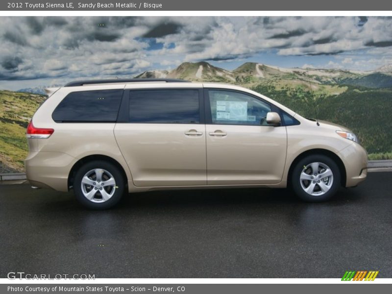 Sandy Beach Metallic / Bisque 2012 Toyota Sienna LE