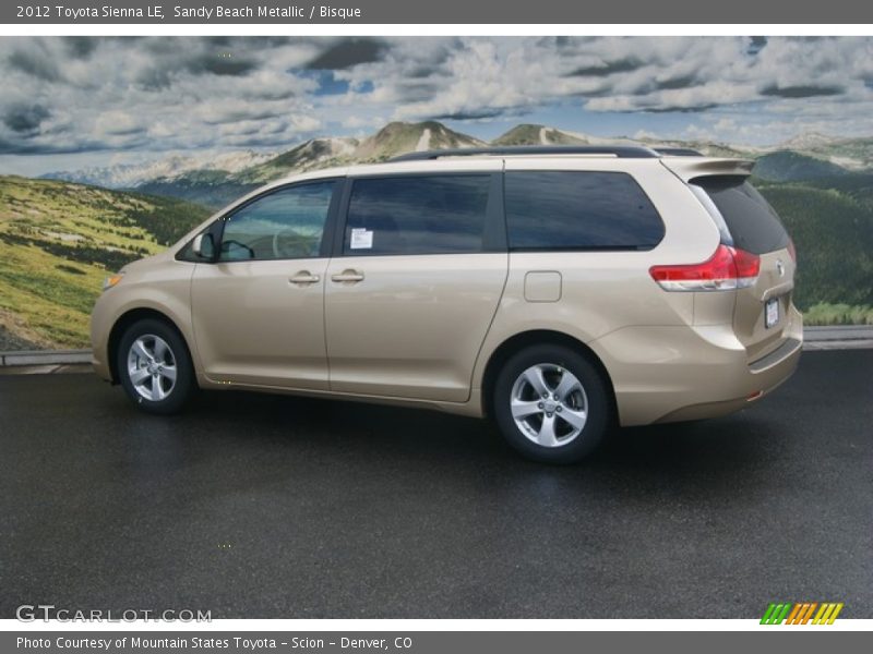 Sandy Beach Metallic / Bisque 2012 Toyota Sienna LE