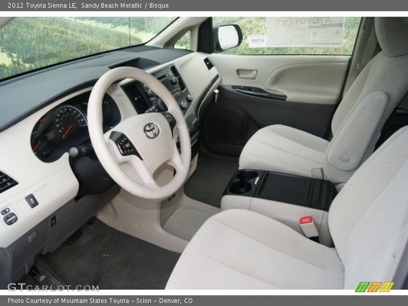 Sandy Beach Metallic / Bisque 2012 Toyota Sienna LE