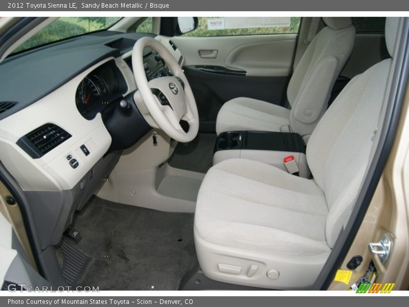 Sandy Beach Metallic / Bisque 2012 Toyota Sienna LE