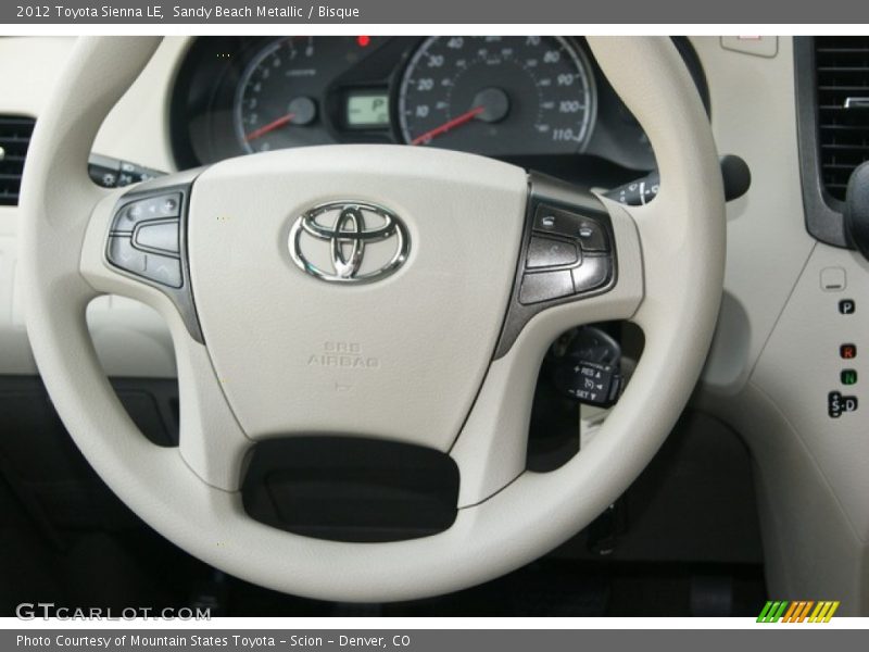 Sandy Beach Metallic / Bisque 2012 Toyota Sienna LE