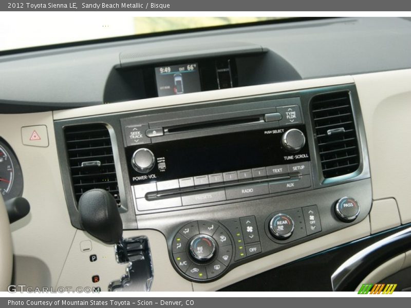 Sandy Beach Metallic / Bisque 2012 Toyota Sienna LE