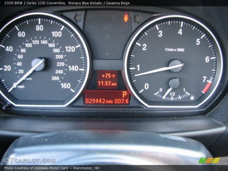  2008 1 Series 128i Convertible 128i Convertible Gauges