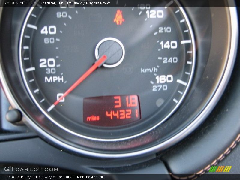 Brilliant Black / Madras Brown 2008 Audi TT 2.0T Roadster