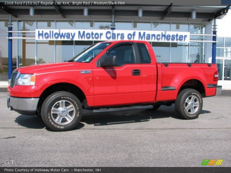 Bright Red / Medium/Dark Flint 2008 Ford F150 XLT Regular Cab 4x4