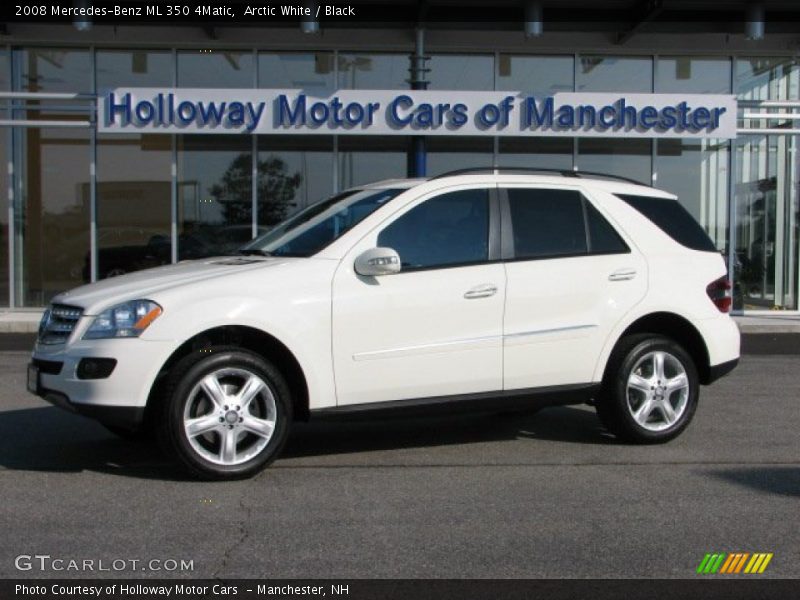Arctic White / Black 2008 Mercedes-Benz ML 350 4Matic