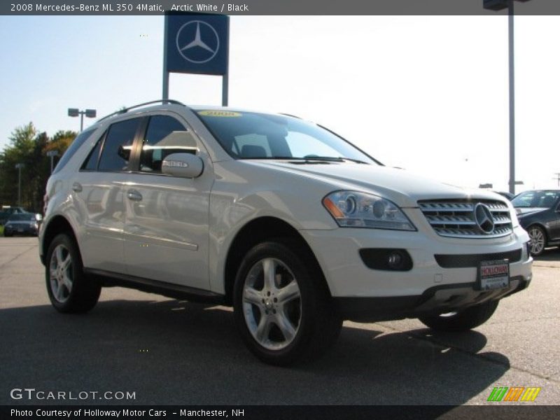 Arctic White / Black 2008 Mercedes-Benz ML 350 4Matic