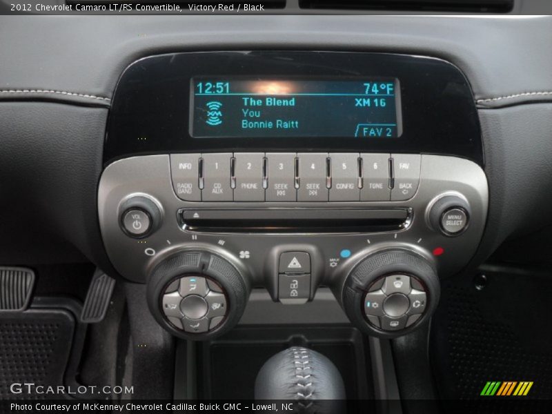 Controls of 2012 Camaro LT/RS Convertible