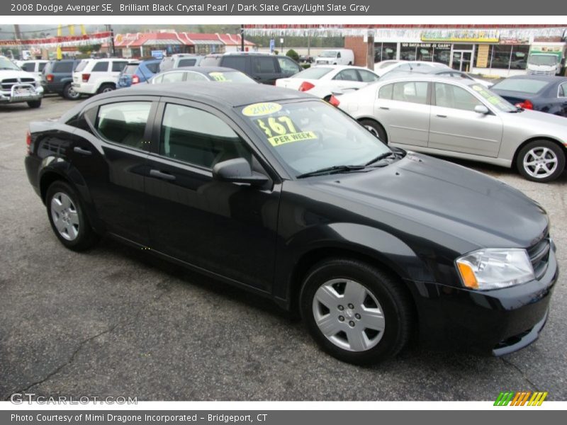 Brilliant Black Crystal Pearl / Dark Slate Gray/Light Slate Gray 2008 Dodge Avenger SE
