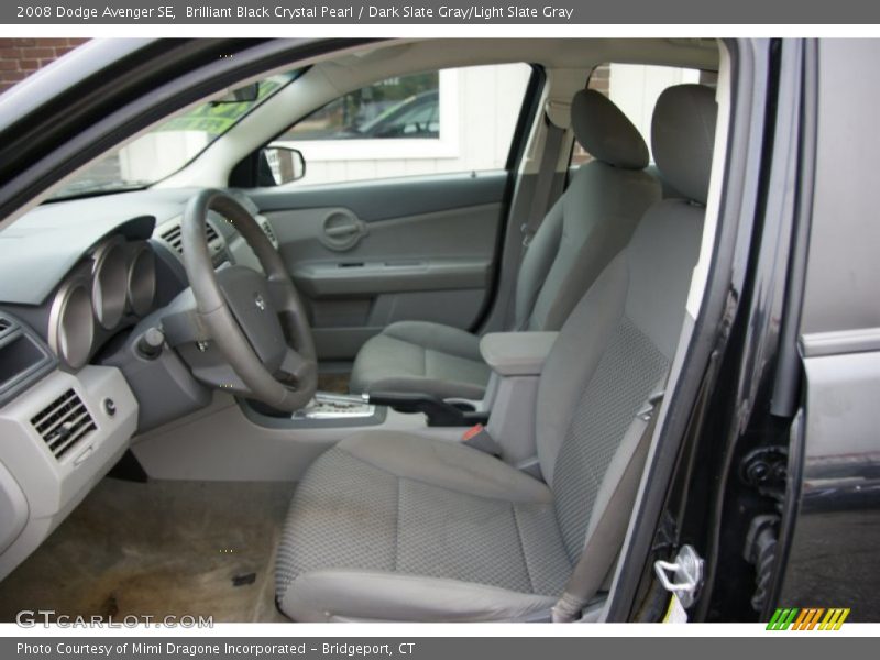 Brilliant Black Crystal Pearl / Dark Slate Gray/Light Slate Gray 2008 Dodge Avenger SE