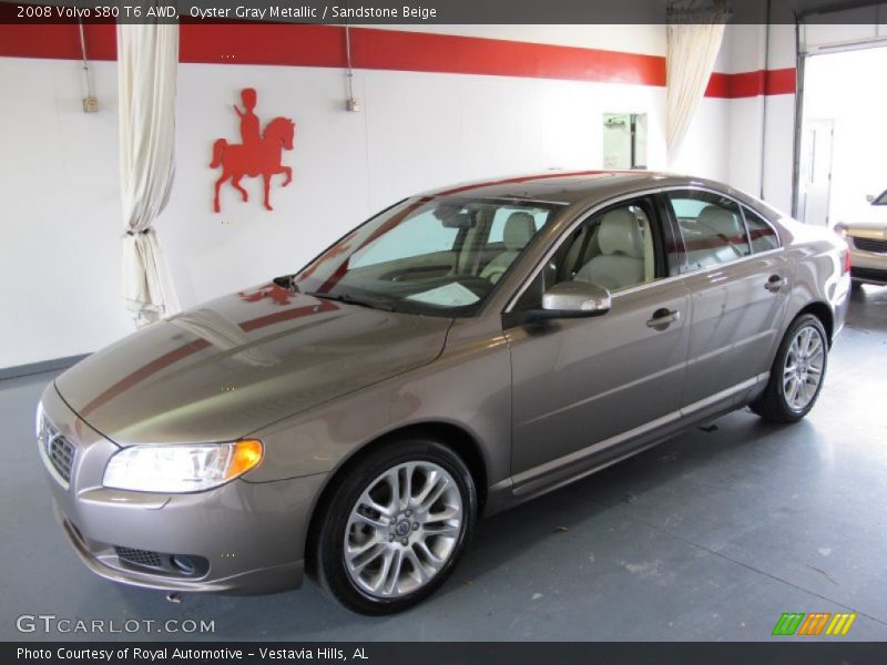 Oyster Gray Metallic / Sandstone Beige 2008 Volvo S80 T6 AWD