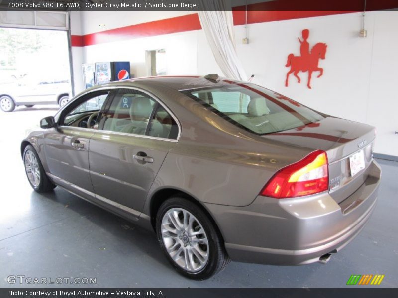 Oyster Gray Metallic / Sandstone Beige 2008 Volvo S80 T6 AWD