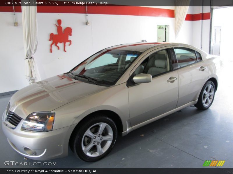 Platinum Beige Pearl / Beige 2007 Mitsubishi Galant GTS V6