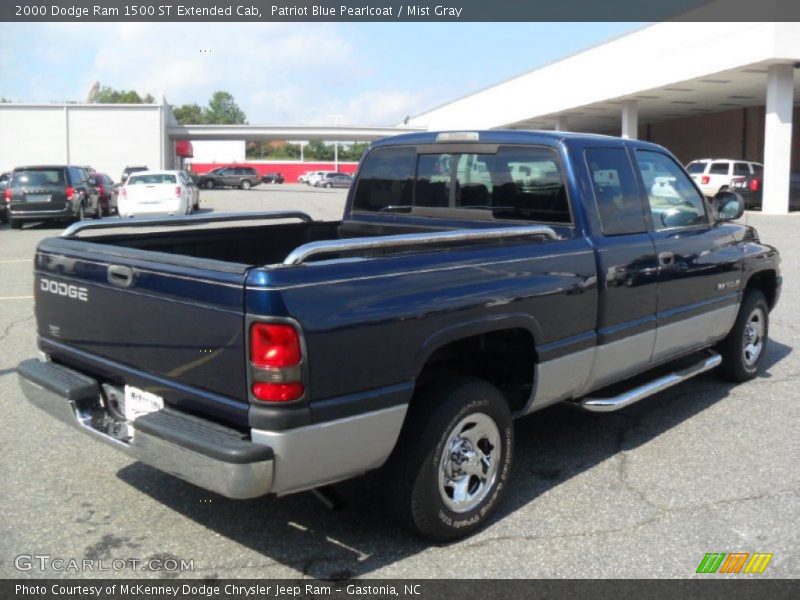 Patriot Blue Pearlcoat / Mist Gray 2000 Dodge Ram 1500 ST Extended Cab