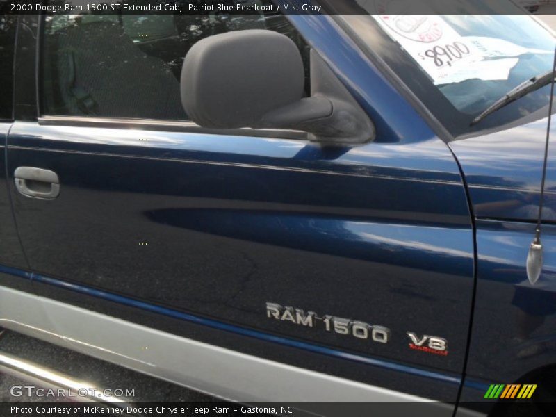 Patriot Blue Pearlcoat / Mist Gray 2000 Dodge Ram 1500 ST Extended Cab
