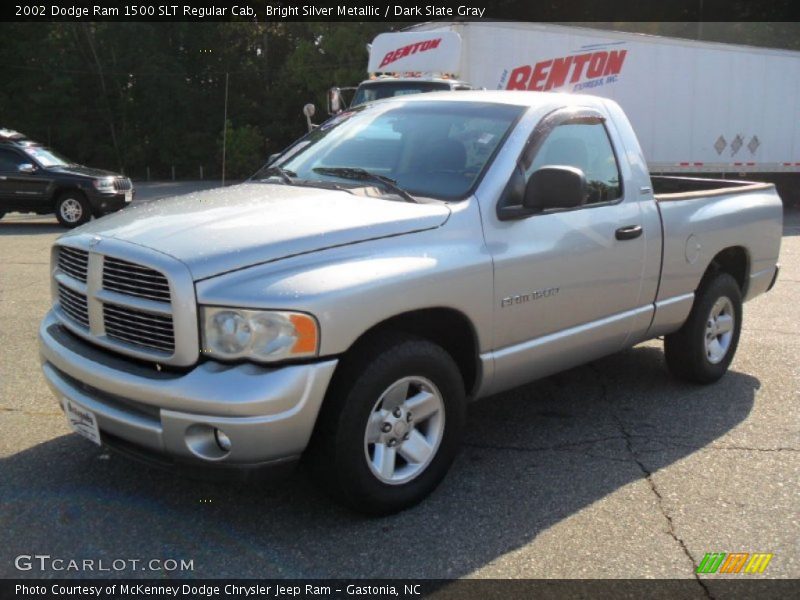 Bright Silver Metallic / Dark Slate Gray 2002 Dodge Ram 1500 SLT Regular Cab