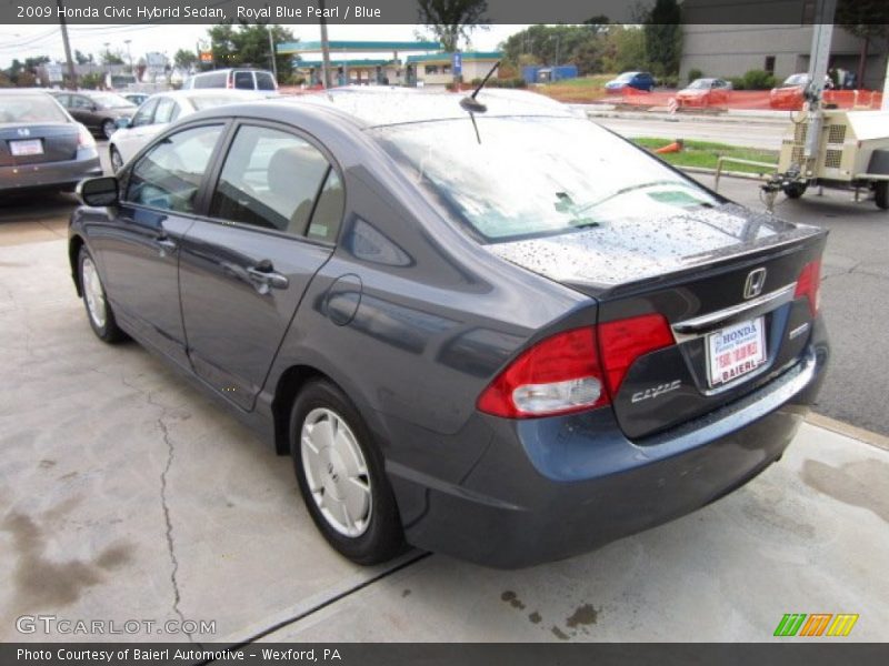 Royal Blue Pearl / Blue 2009 Honda Civic Hybrid Sedan