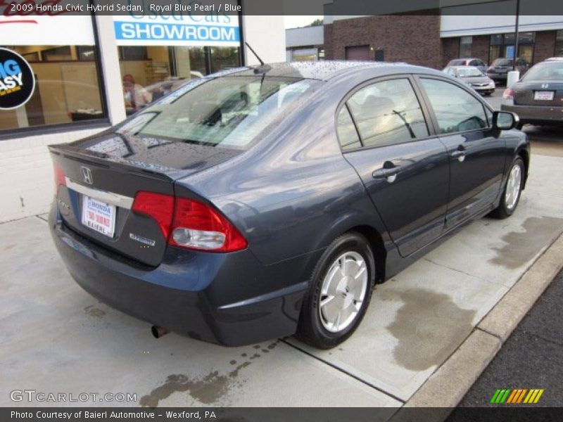 Royal Blue Pearl / Blue 2009 Honda Civic Hybrid Sedan