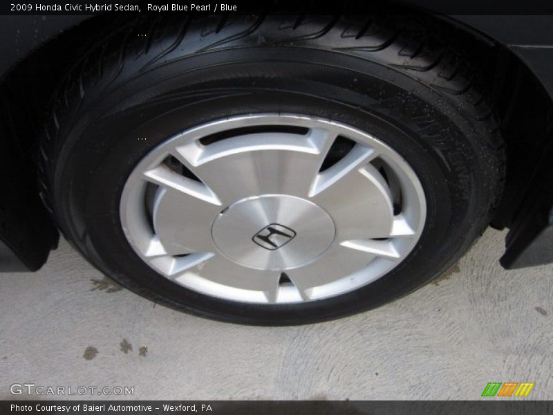 Royal Blue Pearl / Blue 2009 Honda Civic Hybrid Sedan