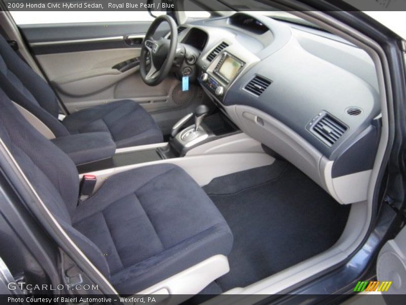 Royal Blue Pearl / Blue 2009 Honda Civic Hybrid Sedan