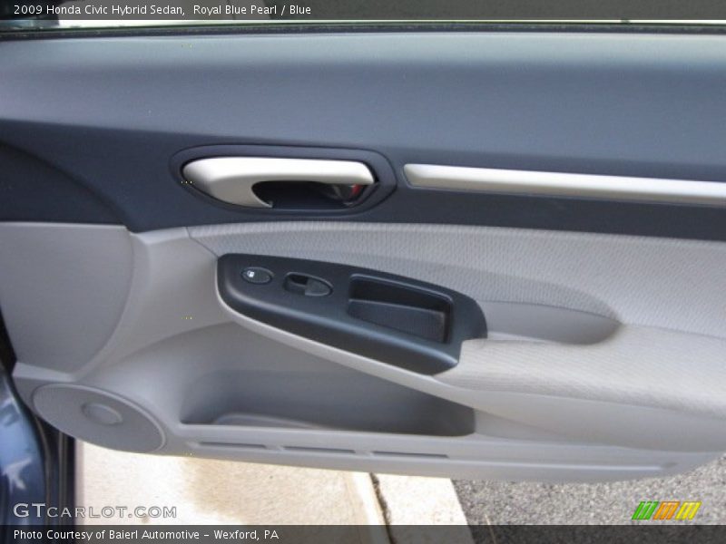 Royal Blue Pearl / Blue 2009 Honda Civic Hybrid Sedan