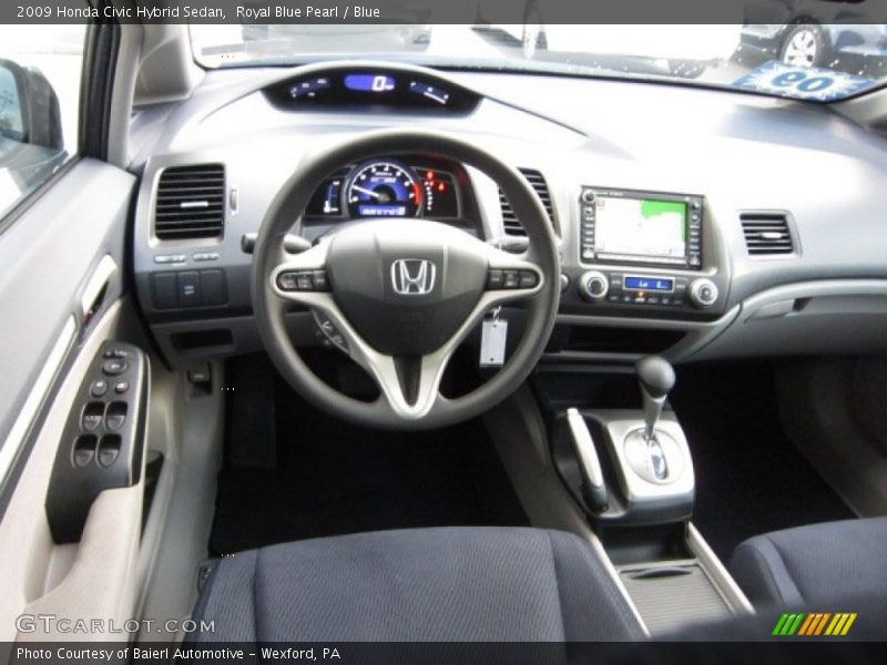 Royal Blue Pearl / Blue 2009 Honda Civic Hybrid Sedan