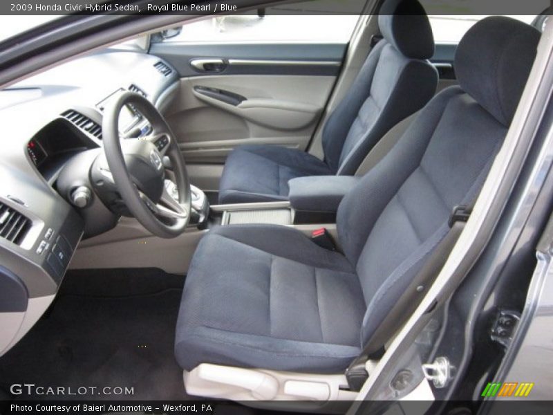 Royal Blue Pearl / Blue 2009 Honda Civic Hybrid Sedan