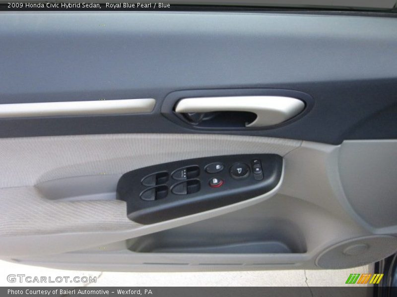 Royal Blue Pearl / Blue 2009 Honda Civic Hybrid Sedan