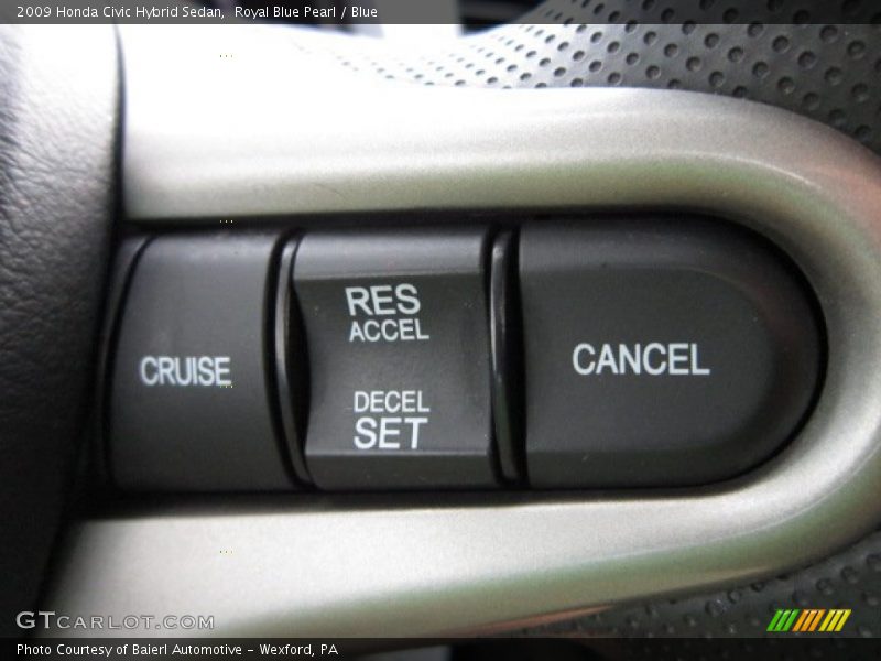 Royal Blue Pearl / Blue 2009 Honda Civic Hybrid Sedan