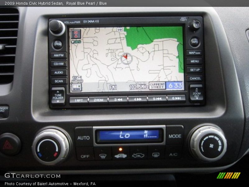 Royal Blue Pearl / Blue 2009 Honda Civic Hybrid Sedan