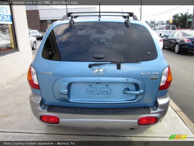 Arctic Blue / Gray 2004 Hyundai Santa Fe GLS 4WD