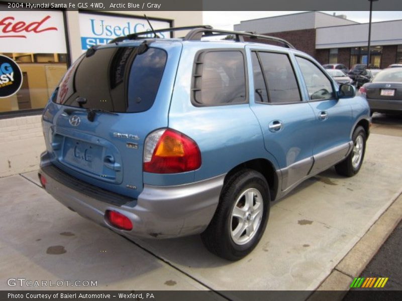 Arctic Blue / Gray 2004 Hyundai Santa Fe GLS 4WD