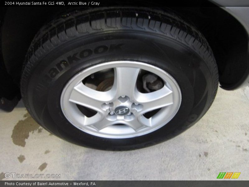 Arctic Blue / Gray 2004 Hyundai Santa Fe GLS 4WD