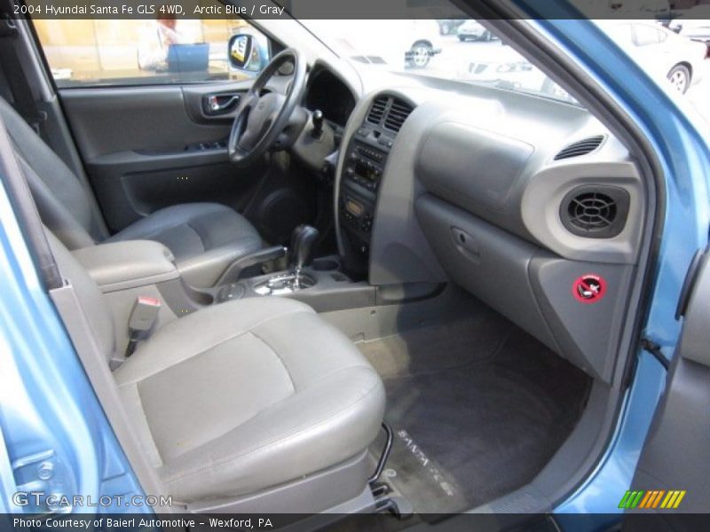 Arctic Blue / Gray 2004 Hyundai Santa Fe GLS 4WD