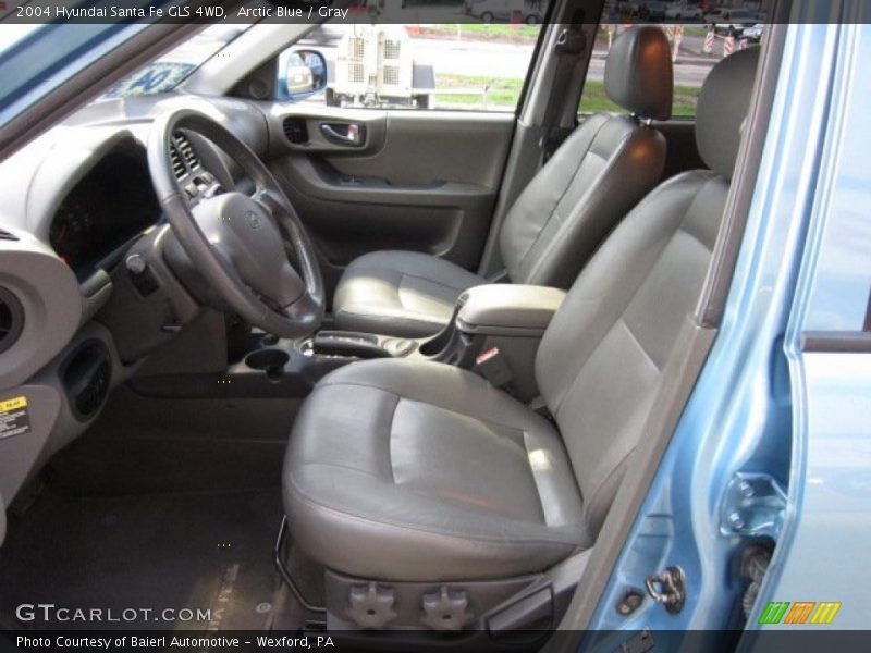 Arctic Blue / Gray 2004 Hyundai Santa Fe GLS 4WD