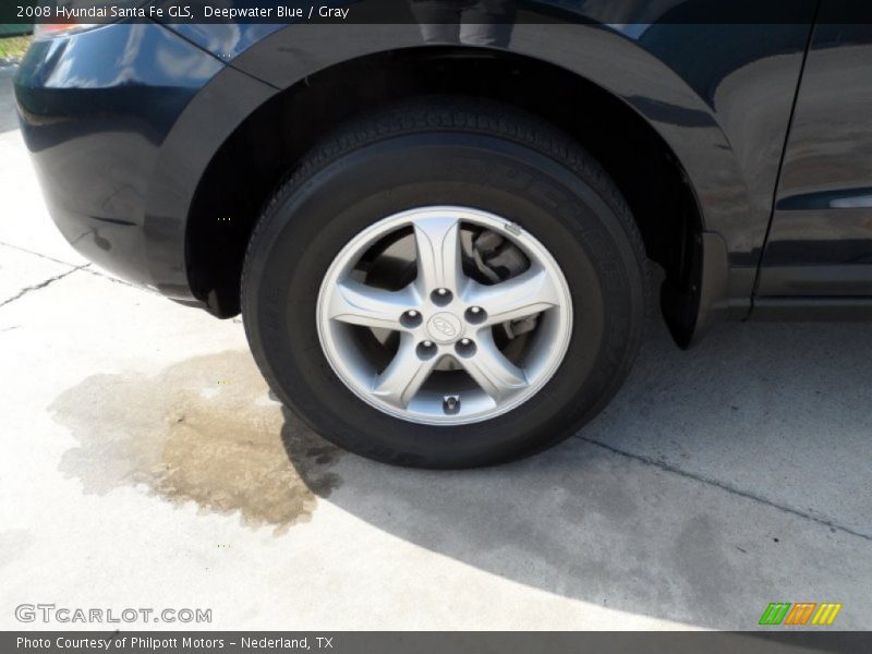Deepwater Blue / Gray 2008 Hyundai Santa Fe GLS